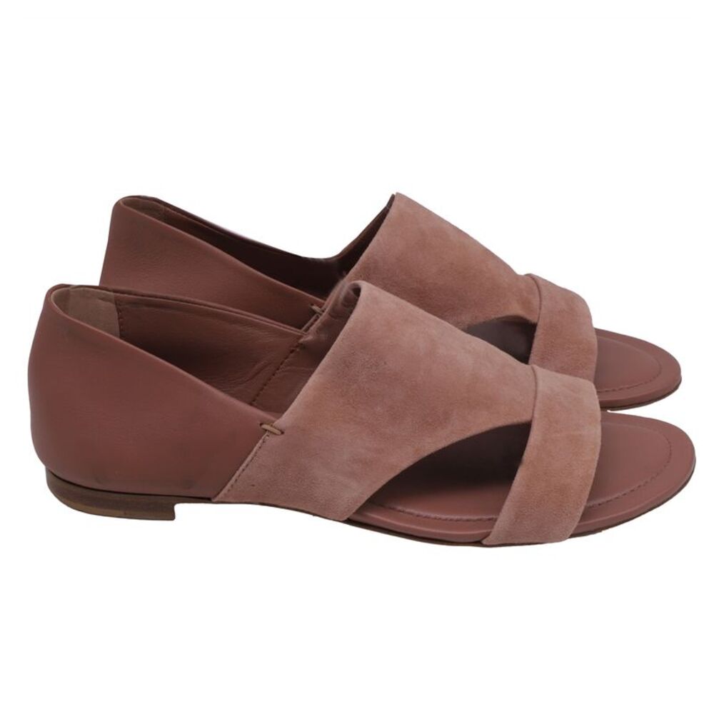 Tod's Slip-On Open-Toe Sandals in Rose Suede